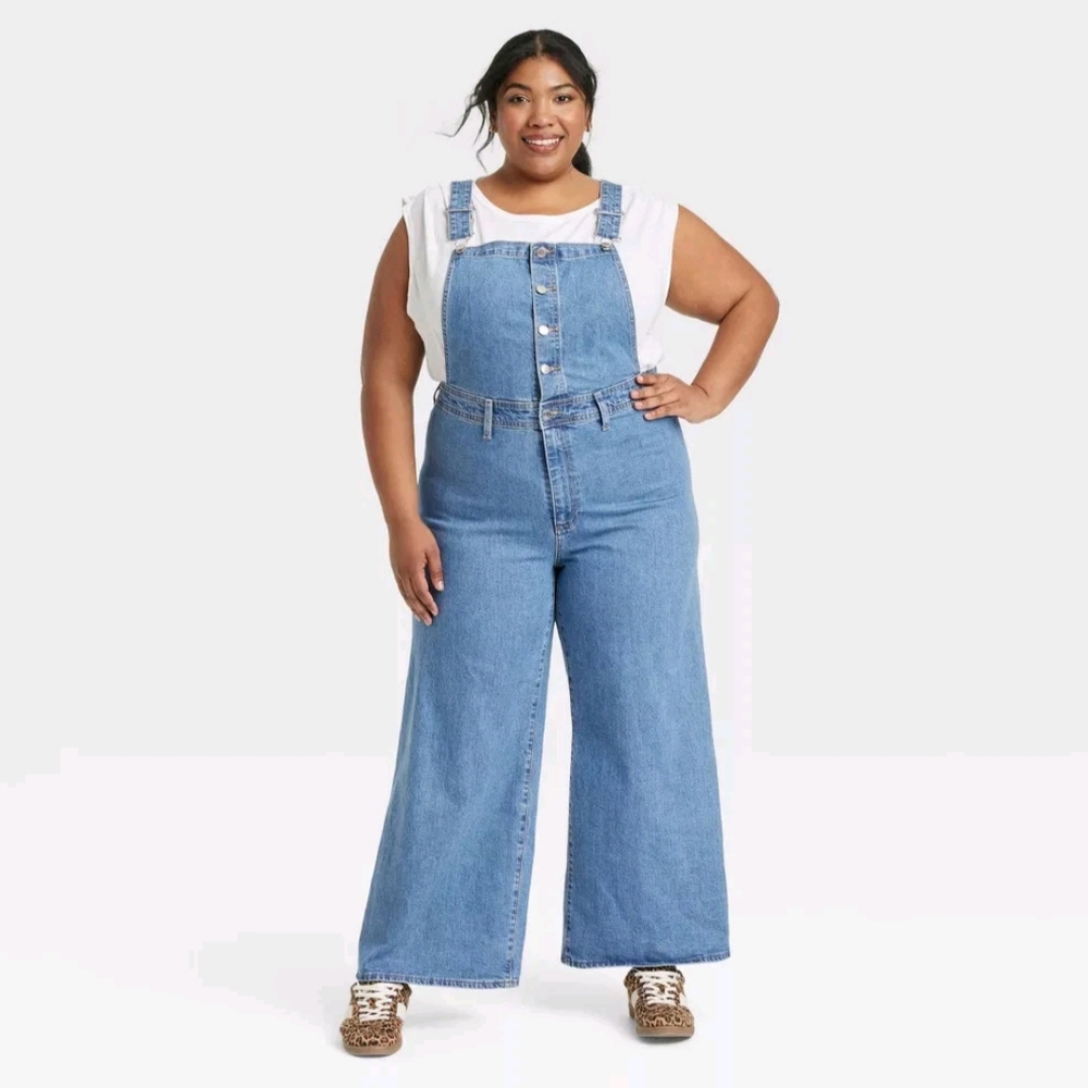 NWT Blue Denim Sailor Overalls Size 24